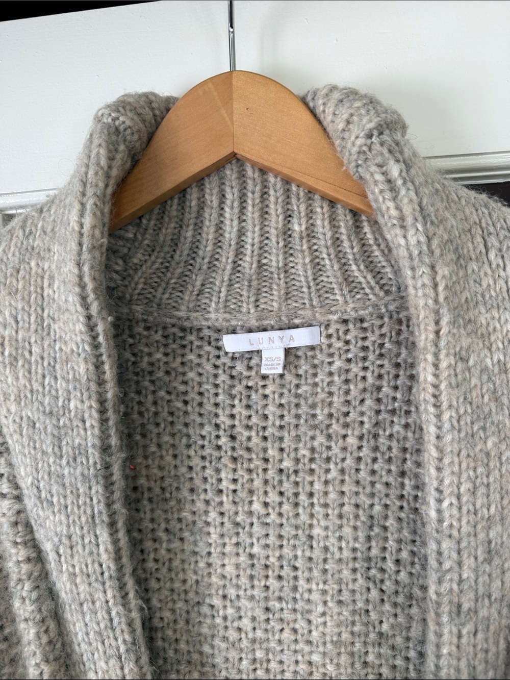 LUNYA Chunky Wool Knit Robe - Picture 2 of 8